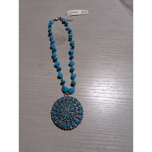 Robert Rose Turquoise Style Statement Necklace Bold Boho Southwestern Design NWT